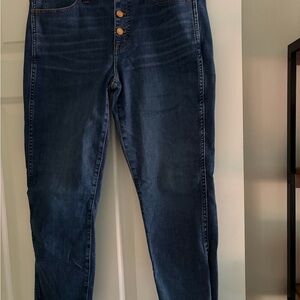 J. Crew High Rise Dark Blue Women's vintage straight Jeans buttonfly